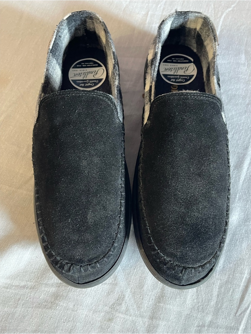 Pendleton Black Suede Slip-On Loafers